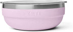 YETI Rambler Low Bowls, Vacuum Insulated, Stackable and Nestable Stainless Steel Bowl with Lid, 1.6 Quart, Cherry Blossom