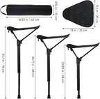 SUPVOX Portable Folding Chair: Adjustable Height Collapsible Stool for Outdoor Camping - Lightweight and Space-Saving Design - Durable Aluminum and Nylon Construction