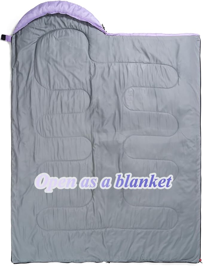 Sleeping Bag - 3 Seasons for Adults Kids Boys Girls Camping Hiking - Warm Cold Weather Lightweight Portable with Compression Bag for Backpacking in Spring, Summer, Fall and Winter