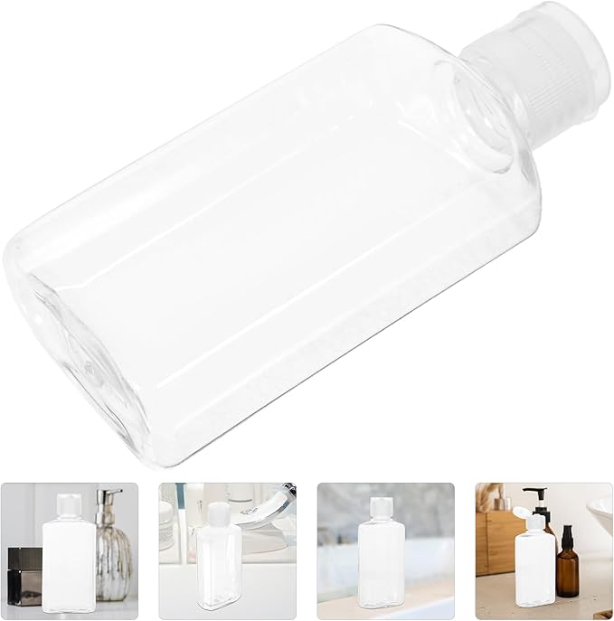 OSALADI 5pcs 100ml Travel Lotion Bottles with Flip Cap, Portable Refillable Plastic Squeeze Containers for Toiletries and Cosmetics