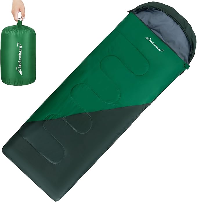 Clostnature Sleeping Bag for Adults and Kids - Lightweight Camping Sleeping Bag for Girls, Boys, Youths, Ultralight Backpacking Sleeping Bag for Cold Weather - Compression Sack Included(Left Zipper)