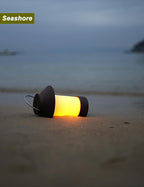 Rechargeable Outdoor Lantern Waterproof, Dimmable Warm White & Flickering Flame Mood Light, Portable Cordless Table Lamp for Patio/Camping/Shower/Emergency Power Outage (Coffee)