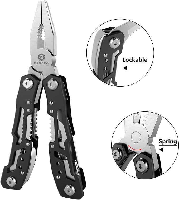 2 Pcs 14-In-1 multi tool pocket knife, Multi tool with Safety Locking- Stainless Steel,