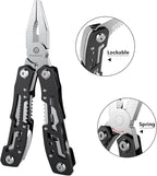 14-In-1 Multitool with Safety Locking, Professional Stainless Steel Multitool Pliers Pocket Knife, Bottle Opener, Screwdriver with Nylon Sheath ，Apply to Survival,Camping, Hunting and Hiking
