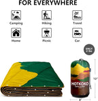 Camping Blanket,Lightweight Puffy Printed Camping Blanket Packable Outdoor Blanket for Camping,Traveling, Stadium, Hiking, Picnics