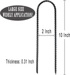 10"x2" Trampolines Wind Stakes Heavy Duty U Shape Galvanized Steel Trampoline Stakes Ground Anchors with Sharp End for Camping Tent, Garden Staples, Trampoline Pins (24)