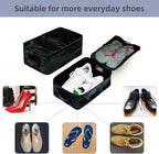 Travel Shoe Bags, Foldable Waterproof Shoe Pouches Organizer-Double Layer (6 Black Shoe Bags)