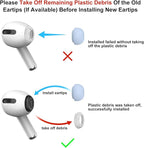 3 Pairs Replacement Ear Tips for AirPods Pro and 2nd Generation with Noise Reduction Hole, Silicone Ear Tips for AirPods Pro with Portable Storage Box and Fits in Charging Case (S/M/L, Light Blue)