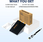 60W Portable Solar Panel for Power Station, 24% High Efficiency Foldable Solar Charger with QC3.0 USB-A PD3.0 DC Output, IP67 Waterproof Solar Panels for Camping RV, Power Outage (Without Generator)