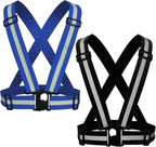 Reflective Strap Safety Vest Gear - 2-10 Pack Adjustable High Visible Reflective Running Gear for Women Men Night