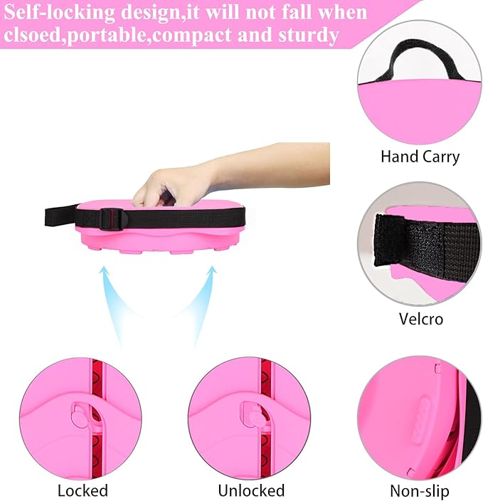 Fishboy Upgraded Square Collapsible Stool, 400lbs Max Weight, Lightweight But Sturdy, Portable Retractable Folding Telescoping Foldable Camping Stool for Adults Outdoor Fishing Hiking Travel BBQ