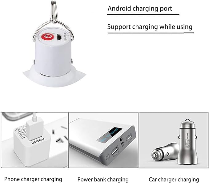 [4.8*2.8"] Rechargeable Camping Lantern , IPX7 Waterproof LED Emergency Light - 1200mAh Battery, USB Charging, 5 Light Modes for Tent/Hiking/Hurricane