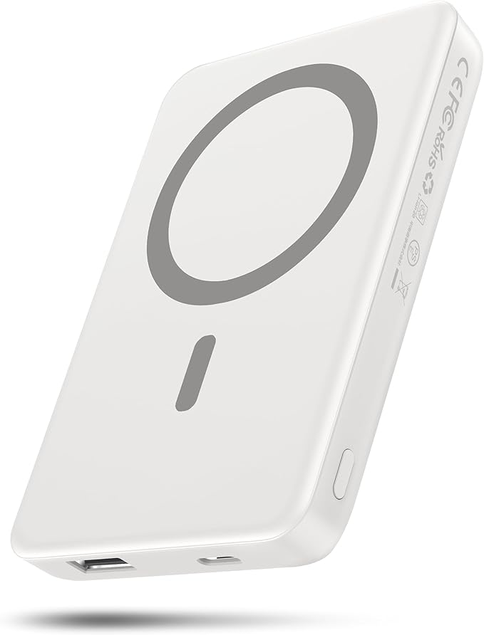 for Magsafe Battery Pack, 10000mAh Magnetic Portable Charger with USB-C 20W Fast Charging, Slim & Lightweight Wireless Power Bank for iPhone Air/17/16/15/14/13 Series, for Travel Cruise Essentials