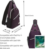 MOSISO Sling Backpack, Multipurpose Crossbody Shoulder Bag Travel Hiking Daypack