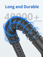 Extra Long USB C to C Cable 15FT, 100W USB C Cable Fast Charging, Upgraded Extra Durable Braided USB C Cord for iPhone 17 16 15 Pro Max, MacBook Pro, Samsung Galaxy S10 S9 Plus, LG and More-2Pack