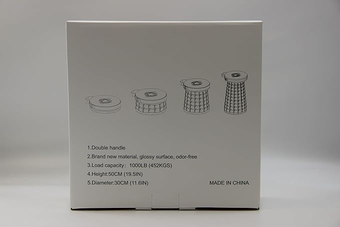 ALEVMOOM Upgraded XXL 50 Portable Collapsible Stool with Cushion,Telescoping Folding Stool for Adults,Yet More Sturdy Camping Stool with Load Capacity 1000lbs,for Outdoor Garden Hiking BBQ Blue