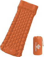 Camping Sleeping Pad, Ultralight Camping Mat with Pillow Built-in Foot Pump Inflatable Sleeping Pads Compact for Camping Backpacking Hiking Traveling Tent