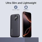 2025 2-Pack 12800mAh Portable Charger with Built in Cables, Travel Essential Battery Pack, 4 Outputs 2 Inputs Slim Power Bank with Cord Wires for iPhone 16/15/14, Samsung Galaxy S23/22, Pixel etc