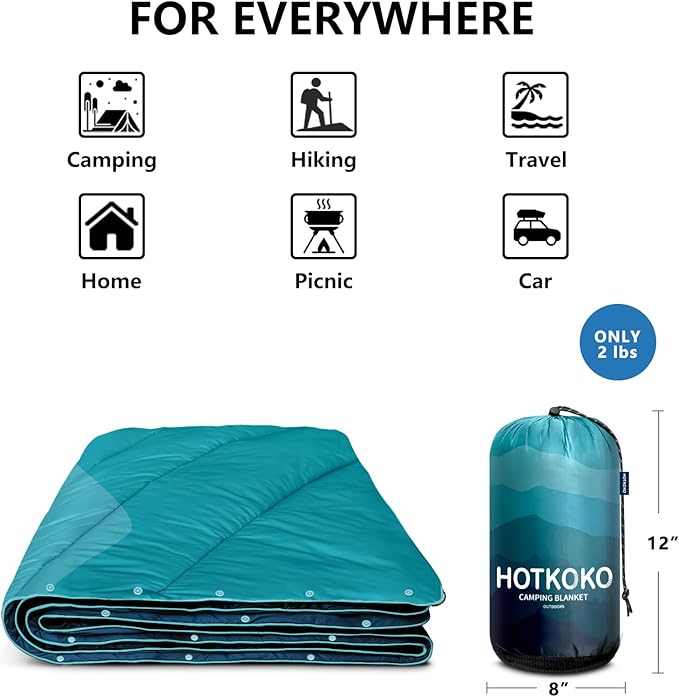 Camping Blanket,Lightweight Puffy Printed Camping Blanket Packable Outdoor Blanket for Camping,Traveling, Stadium, Hiking, Picnics