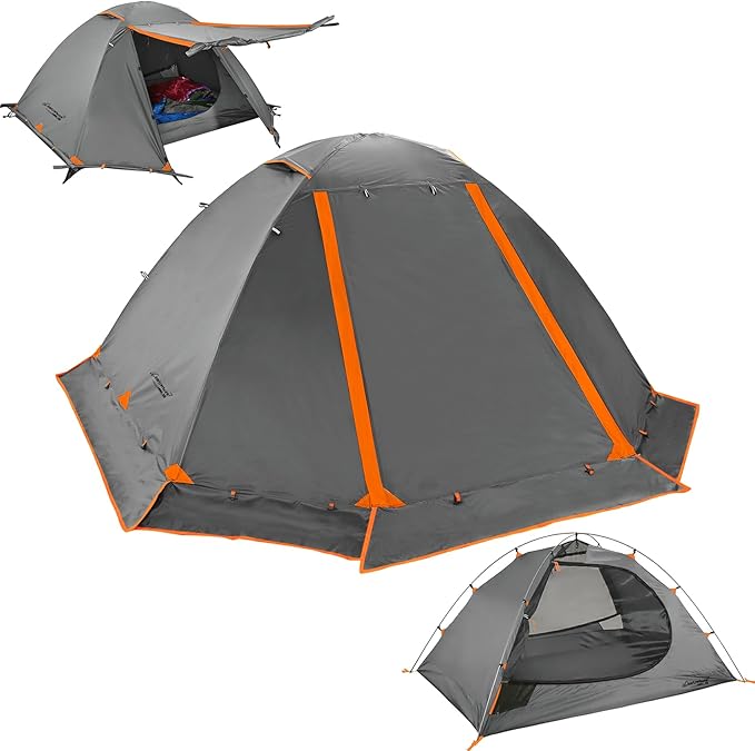 Clostnature Libra Lightweight Backpacking Tent - 1/2 Person 4 Season Ultralight Waterproof Camping Tent, Large Size Easy Setup Tent for Winter, Cold Weather, Family, Outdoor, Hiking and Mountaineering