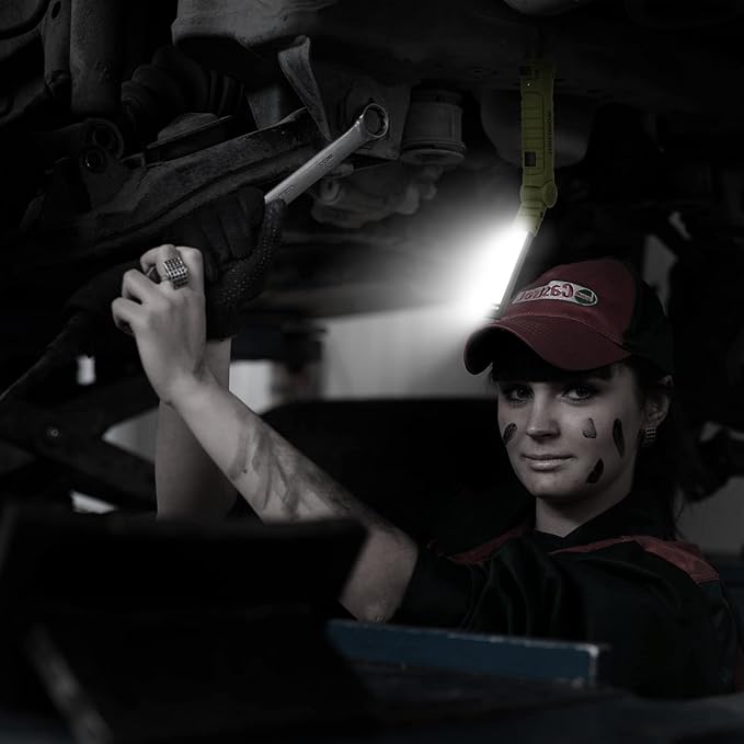 4 Pack Rechargeable LED Work Lights with Magnetic Base and 360° Rotation, 5 Modes for BBQ, Camping, Reading, and Car Repair