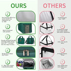 iknoe Large Cooler Bag Collapsible, 15L Insulated Bags, Leakproof Lunch Cooler Tote with Multi-Pockets for Adult, Insulated Lunch Box for Beach, Picnic, Work, Blackish Green 24-Can