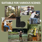 2025 Collapsible Stool Chair, Max 660lb Upgraded Folding Stool, Lightweight, Sturdy, Adjustable, Portable, Foldable Seat Stools for Outdoor Camping Fishing Hiking BBQ