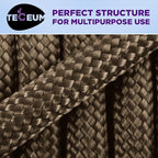 TECEUM 5/32" Paracord Rope 1000 – 1000ft / 200ft / 100ft / 50ft – Tactical Parachute Cord 4mm – 45+ Colors – Nylon String for Survival & Camping Gear – Stripe Cord for Survival – Utility Rope