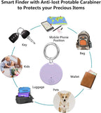 Aircawin Mini GPS Tracker, Key Item Finder Locator,No Monthly Fee App for iOS/Android 2023 Latest,Portable Anti-Lost Bluetooth Tag Item Tracker for Luggages/Kids/Pets/Phone/Wallet/Bag-2Pcs-Pink+Purple