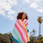 Dock & Bay Kid's Towel - for Beach Use - Quick Dry, Sand Free - Compact, Lightweight - 100% Recycled - Includes Bag - Coastal Candy, Large (160x90cm, 63x35)