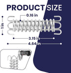 2 Pcs Stainless Steel Absorbing Spring, Heavy-Duty Porch Swing Spring and Tent Rope Spring Buckle for Hammock Chair, Punching Bag, Dog Leash, Camping and Outdoor Use