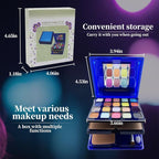 Badhare Eyeshadow Lipstick Blusher Makeup Box 20 Color Eyeshadow Palette 5 Lipstick 5 Blusher Set Full Face Makeup Kit with Cosmetic Mirror,Blush, Highlighter, Brushes & Sponge Personal Makeup Set