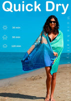 6 Pack Microfiber Lightweight Beach Towel Sand Free Quick Dry Absorbent Thin Compact Towels for Swimming Pool Camping Beach Accessories Large Easy Pack Travel Things for Vacation Essentials Gift