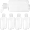 Amosfun 5pcs 100ml Flip Cap Travel Toiletries Bottles Refillable Plastic Lotion Squeeze Containers for Tsa-approved Cabin Use