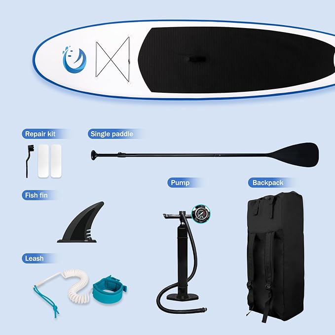 FunWater Stand Up Paddle Board Ultra-Light Inflatable Paddleboard with SUP Accessories for Adults & Youth of All Skill Levels