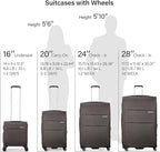 Hanke 16 Inch Underseat Carry On Luggage with Wheels Small Suitcase Softside Luggage Bags for Travel Lightweight Suitcases with Wheels Travel Luggage Personal Item for Men and Women.(Coffee)