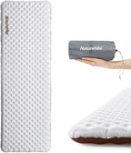 Naturehike Self-Inflating Sleeping Mats for Camping, 3'' Ultra Thick Camping Mat 5.8 R-Value Insulated Camping Mattress, 4-Season Inflatable Foam Camping Mat for Car, Hiking(R5.8 Rectangles - Plus)