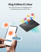 Wallet Tracker for iOS & Android, 5-Year Battery Life, IP68 Waterproof, Ultra-Slim Design, Works with Apple Find My and Google Find Hub, Smart Card Locator for Passport, Keys, Bags
