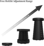 Portable Stool with Swivel Cushion Bag&Carabiner,Collapsible More Sturdy and Lightweight Camping Telescoping Stool for Mountain Hiking BBQ,Max Load Capacity 440IBs