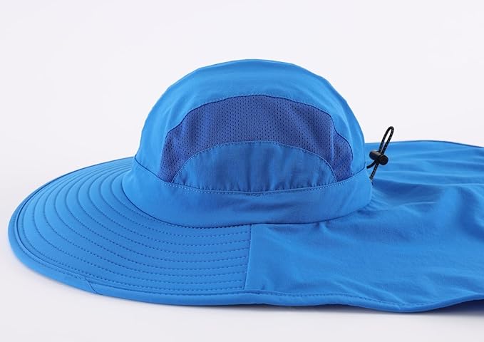 Home Prefer UPF 50+ Sun Hats for Men Women Wide Brim Fishing Hat with Neck Flap UV Protection Sunblock Safari Bucket Hat