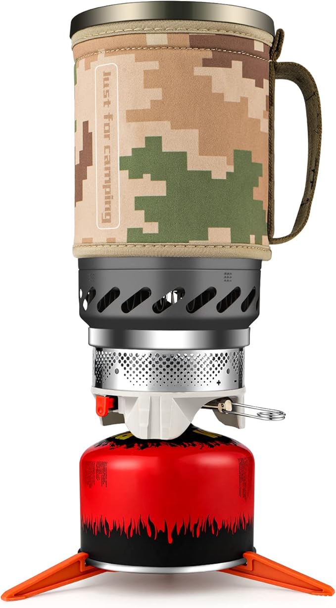 Gen Camping Stove Cooking System | Portable Camping Backpacking Jet Burner | Fast and Safe Hiking Stove