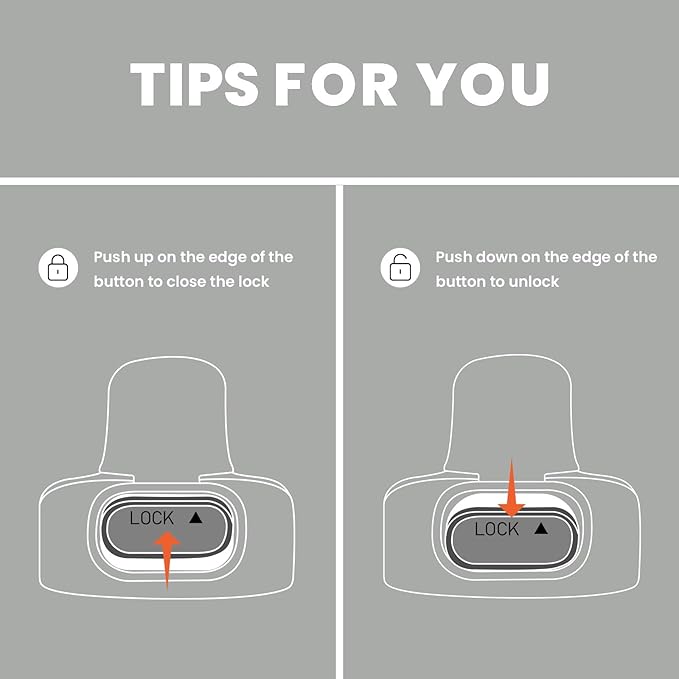 BOTTLE BOTTLE Insulated Water Bottle 24 oz with Handle and Flip Tops Lids Stainless Steel Water Bottle Push Button Lid Leak proof Portable for Running Travel Sports Hiking gray