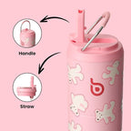 BOTTLE BOTTLE Insulated Water Bottle 24oz with Straw Lid and Handle for Sports Travel Gym Stainless Steel Water Bottles Double-Wall Vacuum Metal Leak Proof BPA-Free