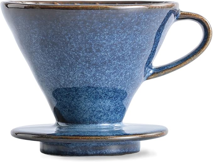 Ceramic Coffee Dripper Filter 60Angle Tapered Hand Brew Pour Over Coffee Maker Set Reusable Porcelain Portable For Home Baristas
