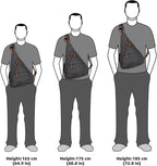 KL928 Canvas Sling Bag - Small Crossbody Backpack Shoulder Casual Daypack Rucksack for Men Women(Large Version)