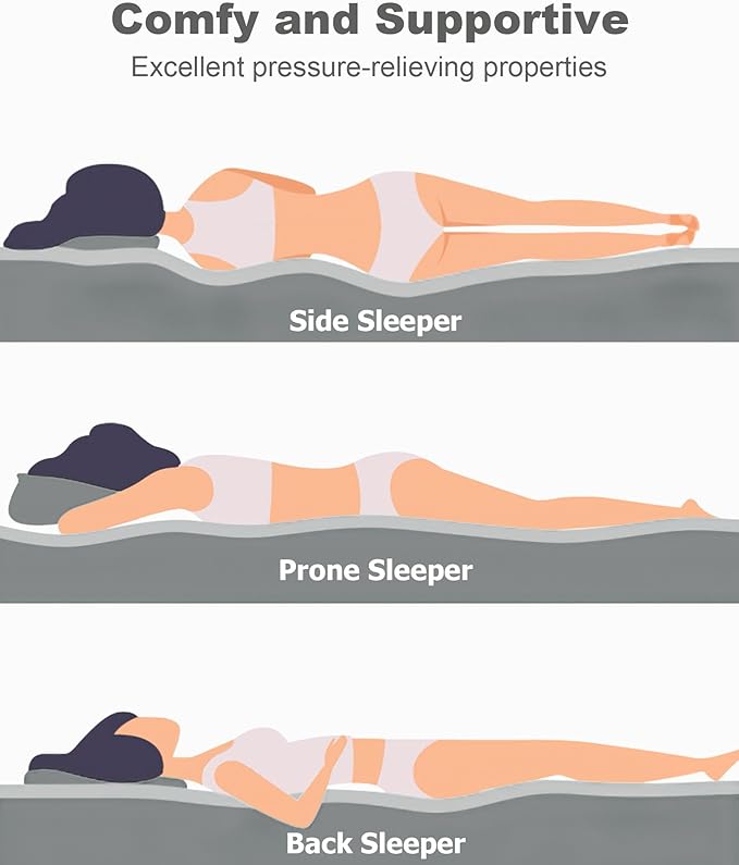 Ferlizer Memory Foam Camping Mattress Pad, 3" Portable Roll Up Sleeping Pad for Adults, Camping Bed Pads for Sleeping with Waterproof Cover & Travel Bag, CertiPUR-US