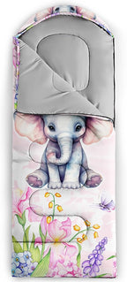 AILONEN Outer Space Astronaut Camping Sleeping Bags,Lightweight & Waterproof,3 Season Warm & Cool Weather,Cartoon Sleeping Bags for Kids,Boys Girls Travelling,Outdoors