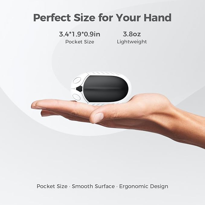 Classic Hand Warmers Rechargeable 2 Pack, AI Temperature Control Pocket Size Electric Handwarmers, Quick Charge Portable Hand Warmer Great Gift for Christmas Outdoors, Hunting, Golf, Camping