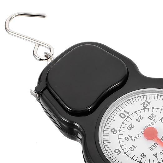Mechanical Luggage Weight Scale 20kg with Measuring Tape Portable Hanging Hand Spring Scale for Travel and Fishing Weighing
