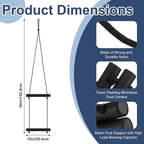 Foldable 2-Step Rope Ladder, 660lbs Strength, Portable Outdoor Climbing Marine Boarding Ladder for Inflatable Boats, Fishing Boats, Kayaks, Motorboats, Canoeing